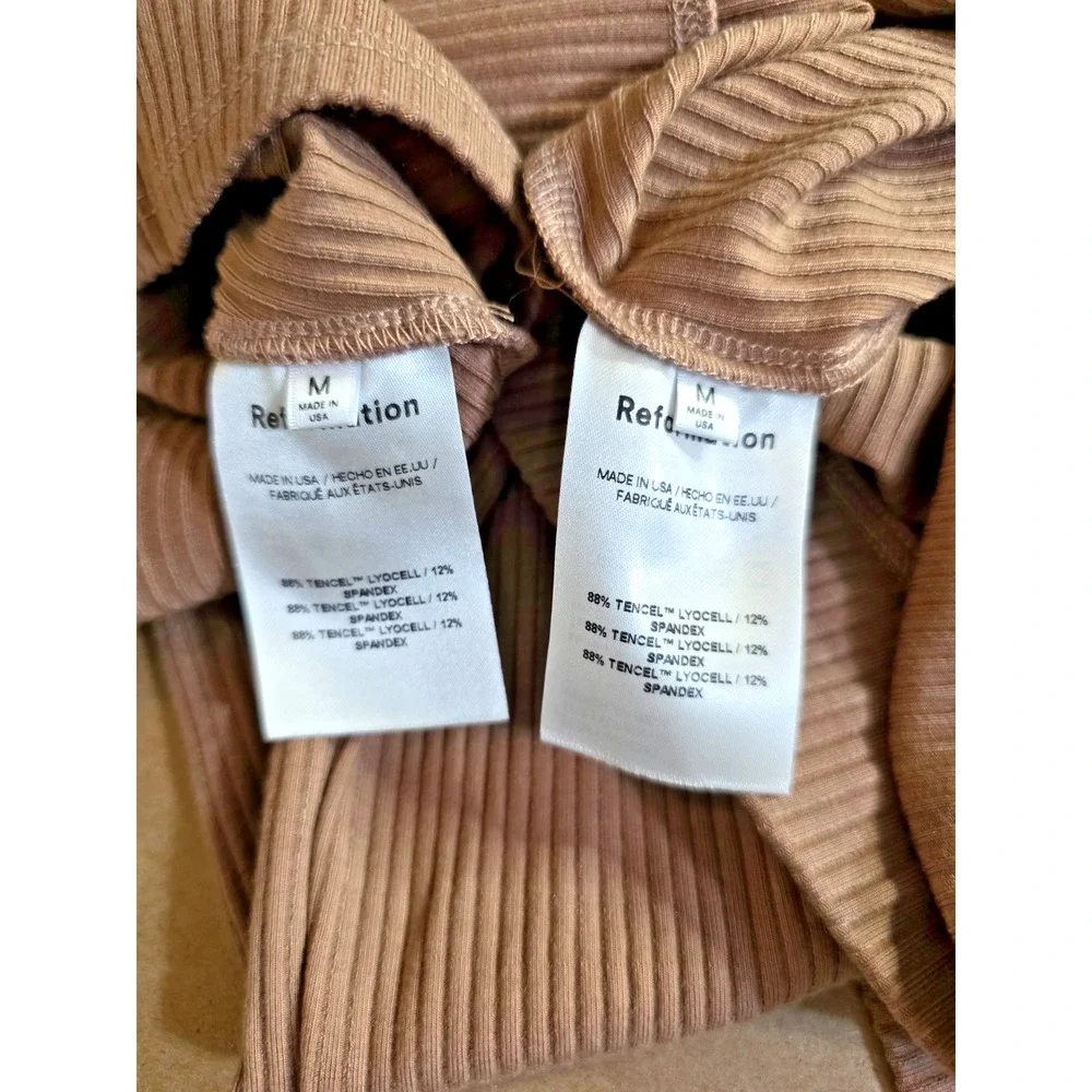 Reformation pant/cardigan set Clay sz M USA Made - Picture 5 of 7
